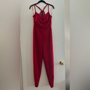 Mi Ami red straight leg jumpsuit
